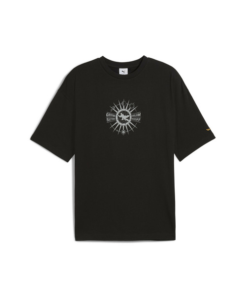 ハリー・ポッター オーバーサイズTシャツ 黒 PUMA tシャツ プーマ ユニセックス x ハリーポッター オーバー