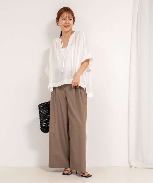 ブラウス シャツ ビッグシルエットスキッパーブラウス レディース NOLLEY'S ブラウス シャツ ビッグシルエットスキッパーブラウス
