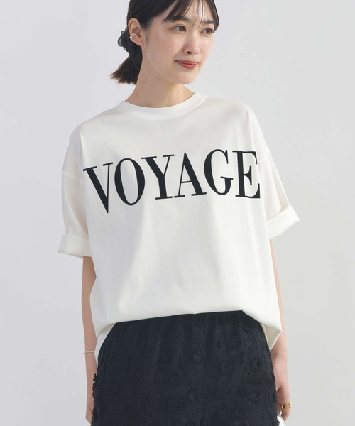 tシャツ VOYAGEフロッキープリントTシャツ レディース