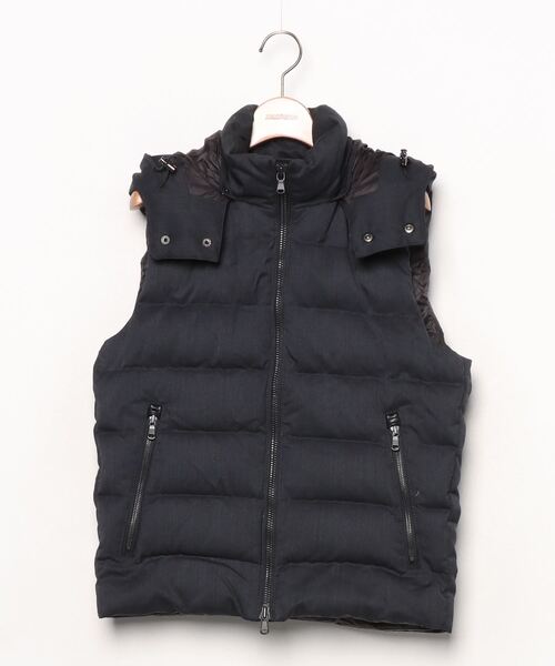 EDIFICE（エディフィス） ダウンベスト 44 ブラック メンズ : ZOZOTOWN