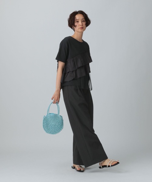 LEPSIM tシャツ 異素材フリルドッキングT 490447 レディース