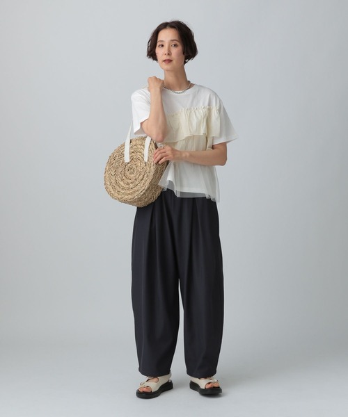 LEPSIM tシャツ 異素材フリルドッキングT 490447 レディース