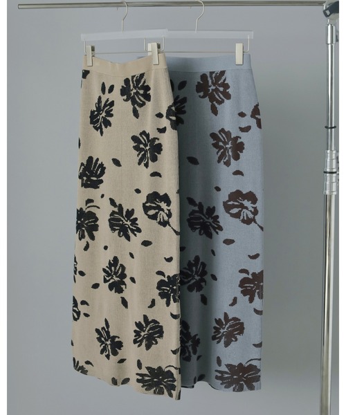 ànuke Botanical Knit Skirt ボタニカルニットスカート Ivory