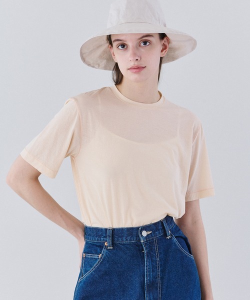 tシャツ unfil | 「別注」コットンジャージー シアー半袖Tシャツ WOMEN レディース