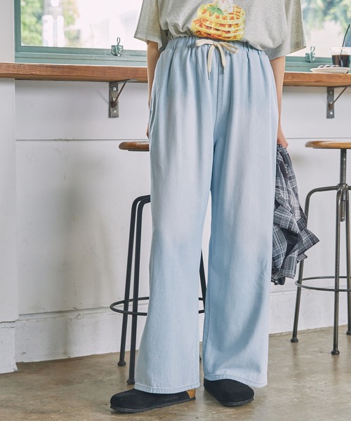 ジーンズ デニム デニムパンツ ウォッシュ加工 ワイド イージー