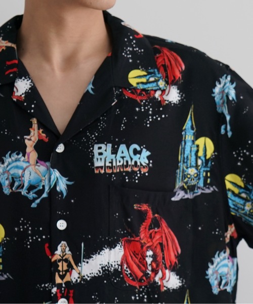 Black Weirdos シャツ Black Weirdos Heavy metal aloha shirt メンズ