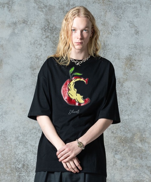 glamb（グラム） tシャツ Glitter Eaten Apple T-shirt / グリッター 