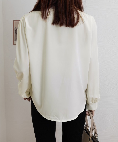 miniministore ブラウス シャツ ボウタイブラウス長袖ネクタイ