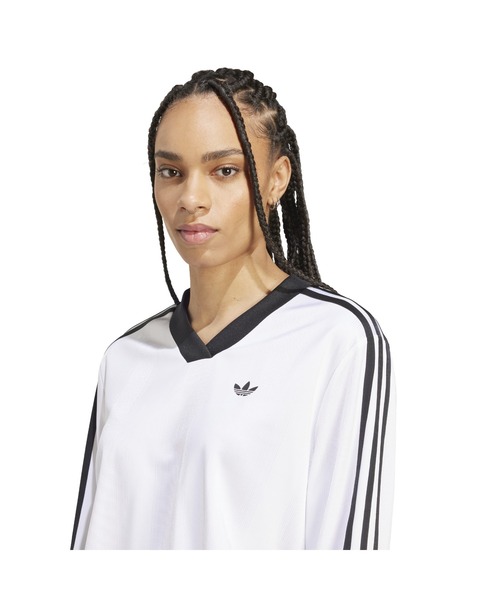 tシャツ adidas アディダス W JACQUARD LS TOP ロングスリーブ JV9740 WHITE/BLACK レディース JV9740 W JACQUARD LS TOP WHITE/BLACK 698625-0001