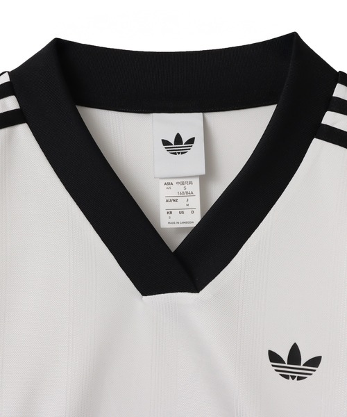 tシャツ adidas アディダス W JACQUARD LS TOP ロングスリーブ JV9740 WHITE/BLACK レディース adidas tシャツ JACQUARD LS TOP / アディダス ジャガード