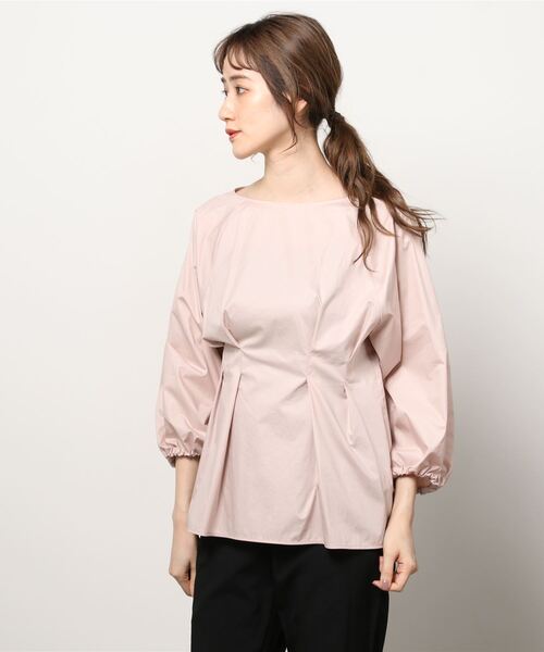 「Demi-Luxe BEAMS」 7分袖ブラウス 36 ピンク レディース