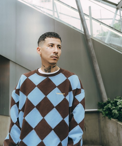 Subciety（サブサエティ） セーター ニット Line crewman sweatshirt 