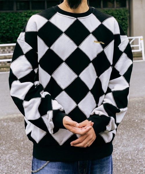 Subciety（サブサエティ） セーター ニット Line crewman sweatshirt 