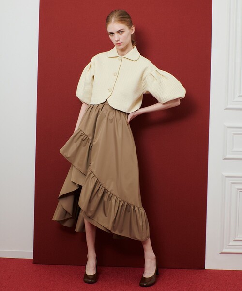 【LOULOU WILLOUGHBY】アシメタックフレアスカート 1 LOULOU WILLOUGHBY スカート 「LOULOU WILLOUGHBY」アシメタック