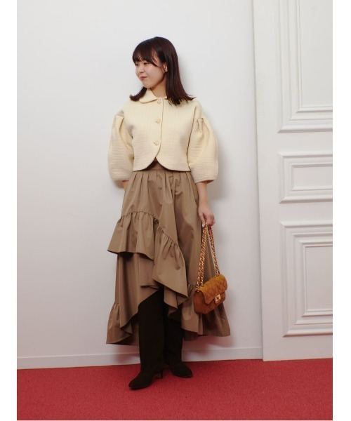 【LOULOU WILLOUGHBY】アシメタックフレアスカート 1 LOULOU WILLOUGHBY】アシメタックフレアー