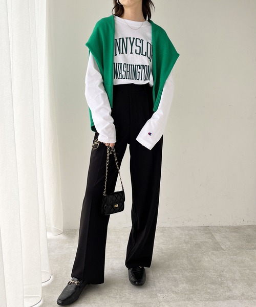 「Champion」 長(zhǎng)袖カットソー MEDIUM オフホワイト レディース
