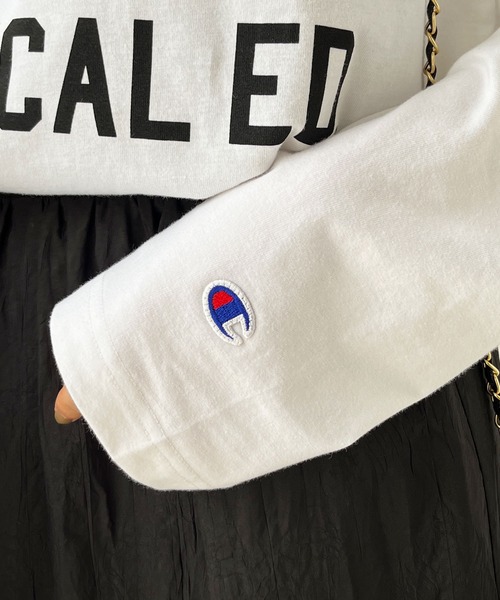 「Champion」 長(zhǎng)袖カットソー MEDIUM オフホワイト レディース