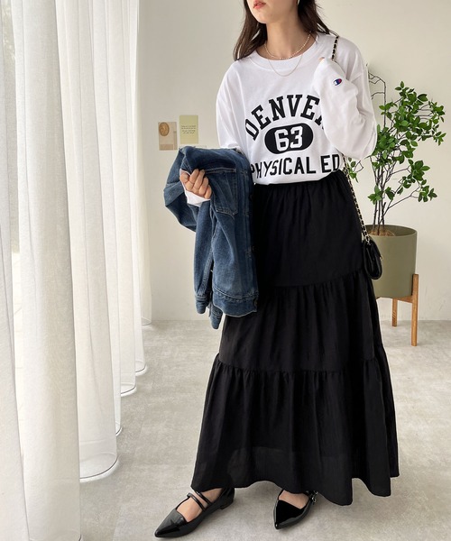 「Champion」 長(zhǎng)袖カットソー MEDIUM オフホワイト レディース