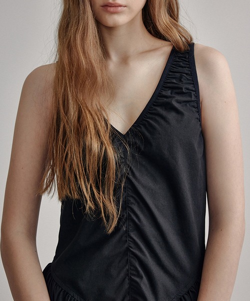 Fano Studios」 ノースリーブワンピース M ブラック レディース