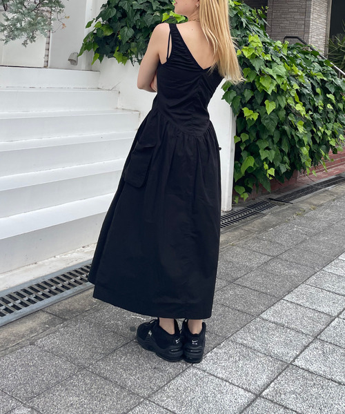 Fano Studios」 ノースリーブワンピース M ブラック レディース