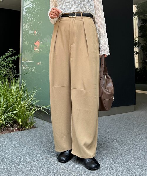 Thevon（ゼヴォン） ワイドパンツ パンツ カーブスラックス レディース