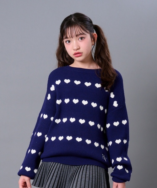 by LOVEiT ニット セーター ハートボーダーニット キッズ 子供服