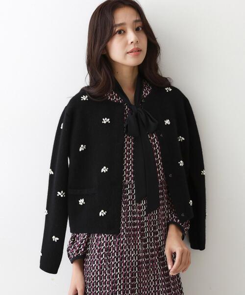 COUP DE CHANCE（クードシャンス） カーディガン 「手洗い可」ビジュー