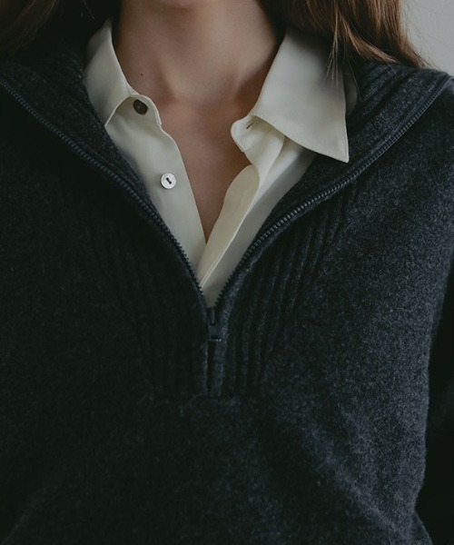 新品タグ付　ETRE TOKYOエトレトウキョウ ハーフジップ　ニット　セーター ETRE TOKYO（エトレトウキョウ） ニット ミックスヤーンハーフジップ