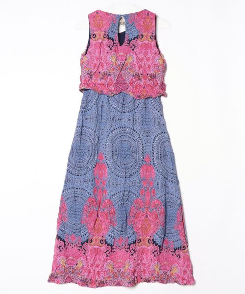 「Amina」 レースノースリーブワンピース - ネイビー レディース_画像2