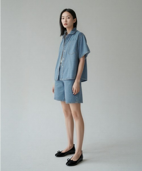 On One's Own バレエシューズ パンプス エナメル調 リボン付きバレエ