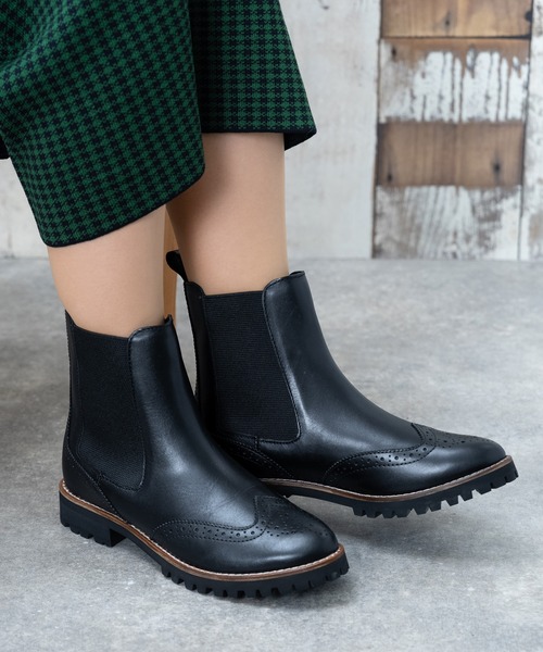 「ALPHA CUBIC」 ショートブーツ 24.0cm ブラック レディース_画像6