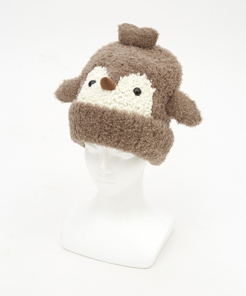 ニット帽 ニットキャップ an meets zakka ペンギンモンスターニット帽