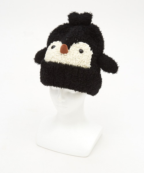ニット帽 ニットキャップ an meets zakka ペンギンモンスターニット帽