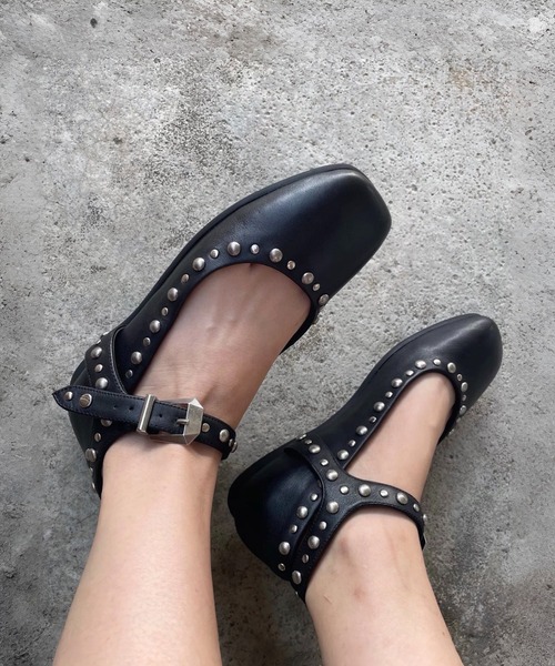 パンプス スタッズメリージェーンパンプス : ZOZOTOWN Yahoo!店 - 通販