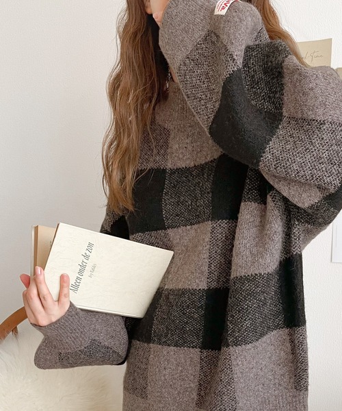 「Java」 長袖ニット X-LARGE グレー レディース_画像4