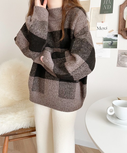 「Java」 長袖ニット X-LARGE グレー レディース_画像5