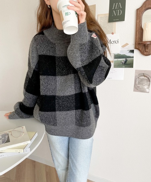 「Java」 長袖ニット X-LARGE グレー レディース_画像6