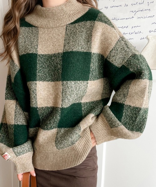 「Java」 長袖ニット X-LARGE グレー レディース_画像10