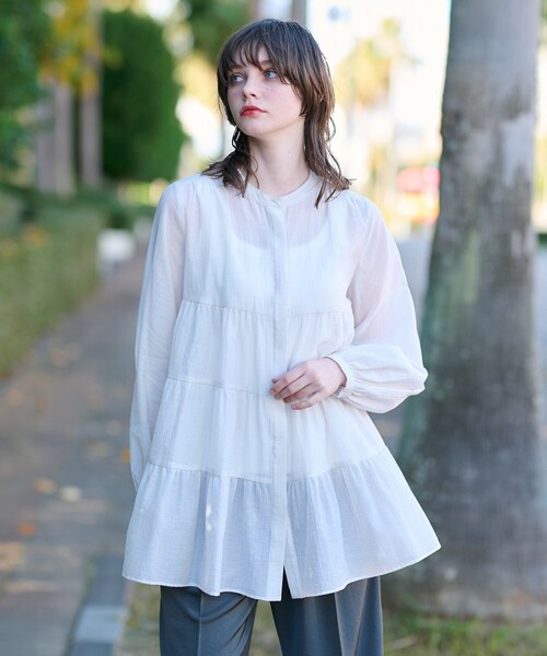 美品　DRESSTERIOR ドレステリア　ブラウス　雑誌掲載　完売品 DRESSTERIOR（ドレステリア） 長袖ブラウス 34 ブラック レディース