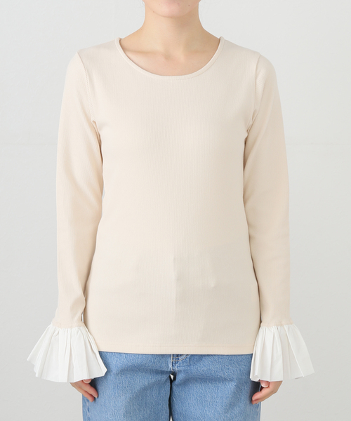 SLOBE IENA（スローブイエナ） tシャツ テレコバルーンスリーブプル