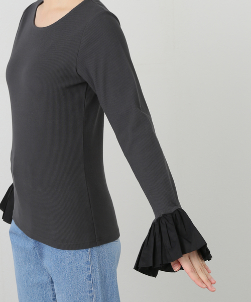 SLOBE IENA（スローブイエナ） tシャツ テレコバルーンスリーブプル