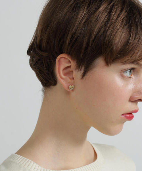 AVIREX（アヴィレックス） ピアス HEART HORSESHOE CZ EARRING by