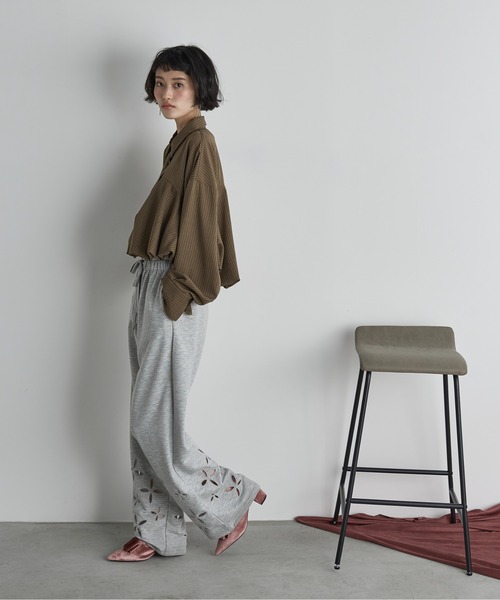 「THE YOn」 長袖シャツ FREE ライトグレー レディース_画像8