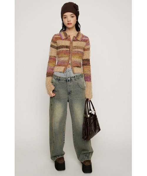 【美品】SLY LAYERED WAIST DOCKING PT 2 デニム SLY（スライ） ジーンズ デニム デニムパンツ LAYERED WAIST DOCKING