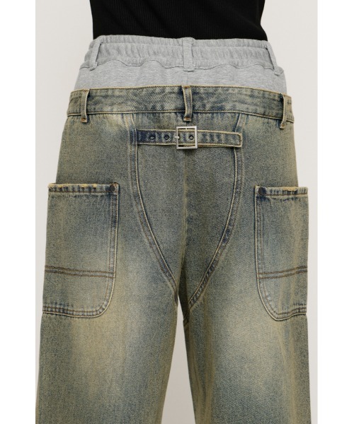 SLY（スライ） ジーンズ デニム デニムパンツ LAYERED WAIST DOCKING