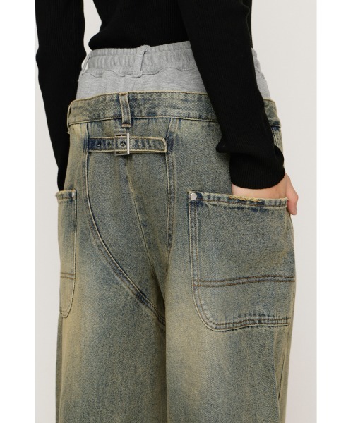 SLY(スライ) ジーンズ デニム デニムパンツ LAYERED WAIST DOCKING SLY(スライ) ジーンズ デニム デニムパンツ LAYERED WAIST DOCKING