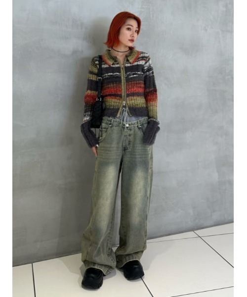 SLY（スライ） ジーンズ デニム デニムパンツ LAYERED WAIST DOCKING