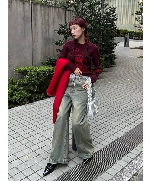 SLY（スライ） ジーンズ デニム デニムパンツ LAYERED WAIST DOCKING