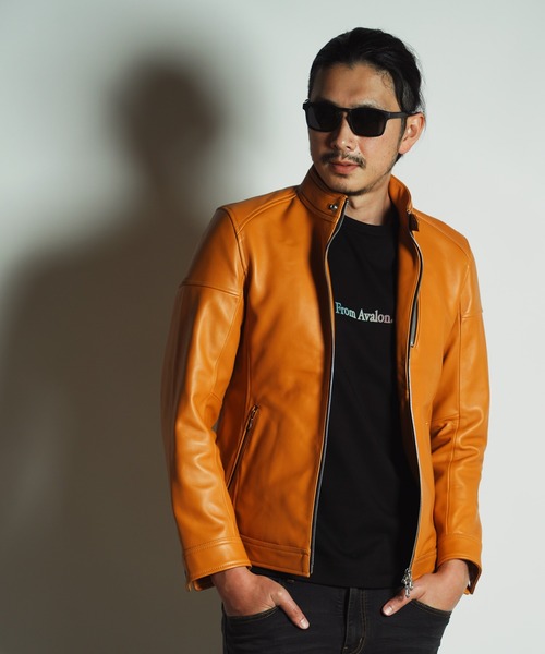 「RATTLE TRAP」 レザーブルゾン LL ブラック メンズ_画像9