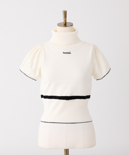 「Seemi. byNICECLAUP」 タートルネックニット FREE ブラック レディース_画像3